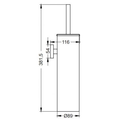 Szczotka toaletowa ścienna biała 07435W Stella Classic