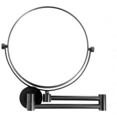 Lusterko kosmetyczne 28x27 cm okrągłe czarny 2201130B Stella