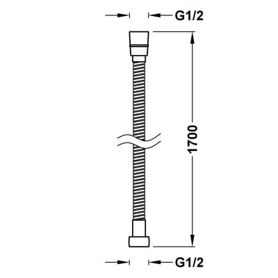 Tres Selection 9134828 wąż prysznicowy 170 cm