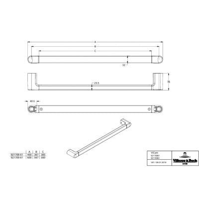 Uchwyt ścienny 92170961 Villeroy & Boch ViCare