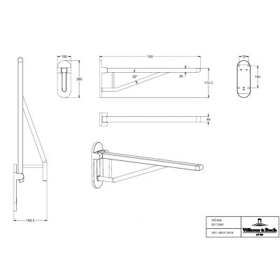 Uchwyt ścienny 92172061 Villeroy & Boch ViCare