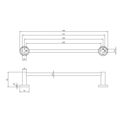 Drążek na ręcznik czarny TVA151001000K5 Villeroy & Boch Elements Tender
