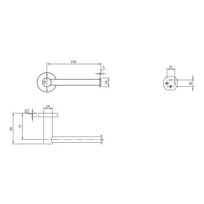 Uchwyt na papier toaletowy czarny TVA151014000K5 Villeroy & Boch Elements Tender