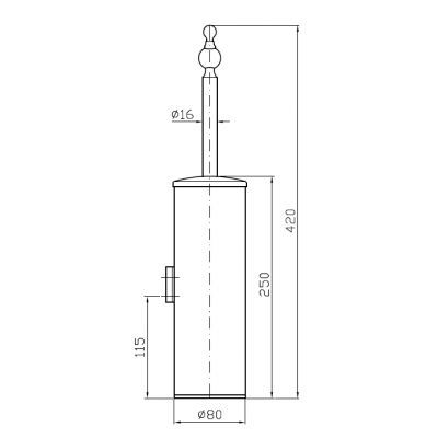 Szczotka toaletowa ZAD455C40 Zucchetti