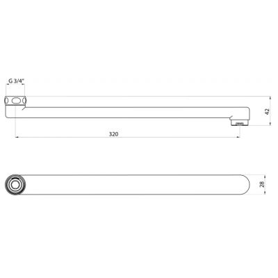 Wylewka do baterii umywalkowej chrom 43991 Aqualine