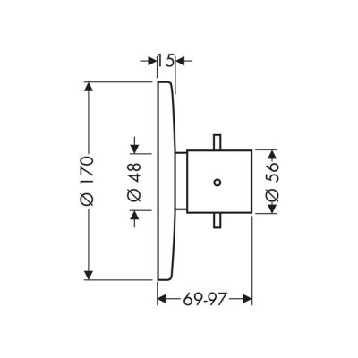 Axor Starck 10715000 bateria prysznicowa podtynkowa chrom