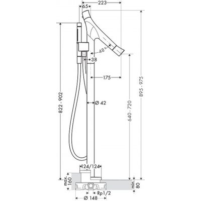 Axor Starck Organic 12016000 bateria wannowo-prysznicowa