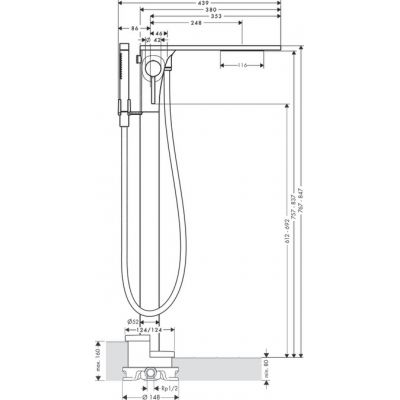 Axor Massaud 18450000 bateria wannowo-prysznicowa