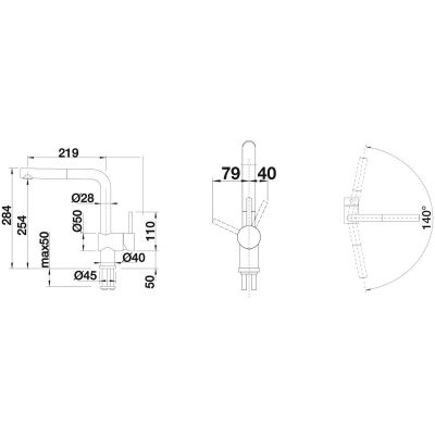 Blanco Linus-S 512402 bateria kuchenna chrom
