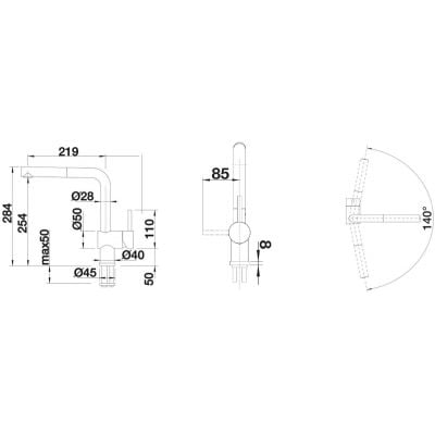 Blanco Linus-S 516692 bateria kuchenna stojąca biała