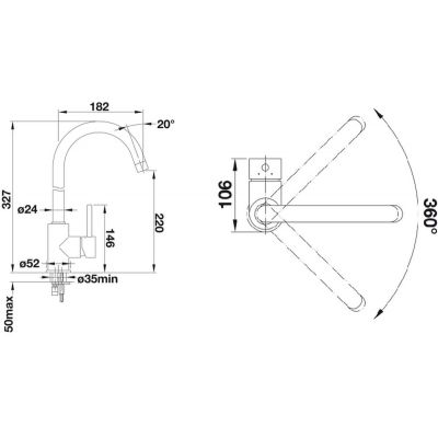 Blanco Mida 519418 bateria kuchenna biały
