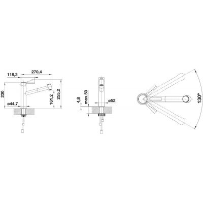 Blanco Ambis-S 523119 bateria kuchenna stal szlachetna