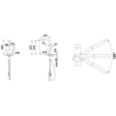 Blanco Fontas-S II 525199 bateria kuchenna stal szlachetna