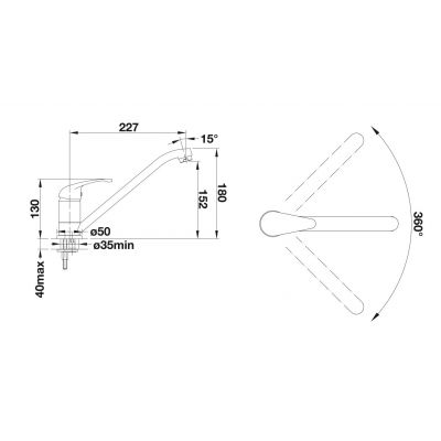 Blanco Daras 526152 bateria kuchenna chrom