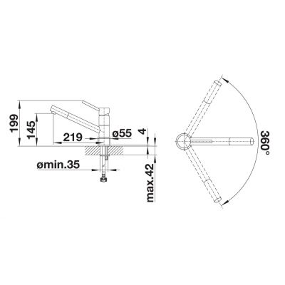 Blanco Kano 526175 bateria kuchenna chrom