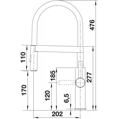 Blanco Sonea-S Flexo 526616 bateria kuchenna stal szlachetna