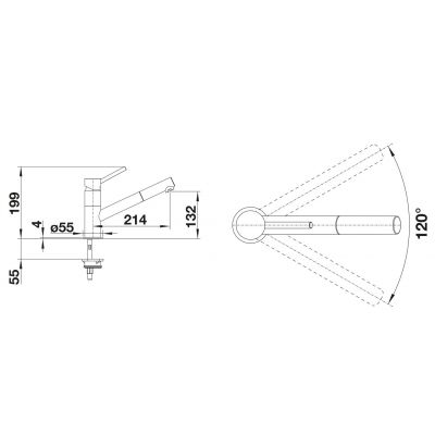Blanco Kano-S 526668 bateria kuchenna stojąca czarna