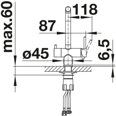 Blanco Fontas II 526670 bateria kuchenna stojąca czarna