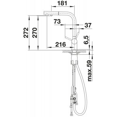 Blanco Fontas-S II 526672 bateria do filtra wody stojąca czarna