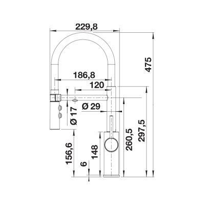 Bateria kuchenna stojąca chrom-czarna 526705 Blanco Catris-S