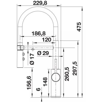 Bateria kuchenna stojąca czarna 526707 Blanco Catris-S