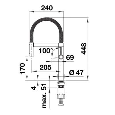 Bateria kuchenna stojąca stal 527467 Blanco Culina-S II Mini