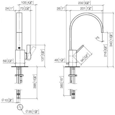 Dornbracht Mem 3350178200 bateria umywalkowa stojąca chrom