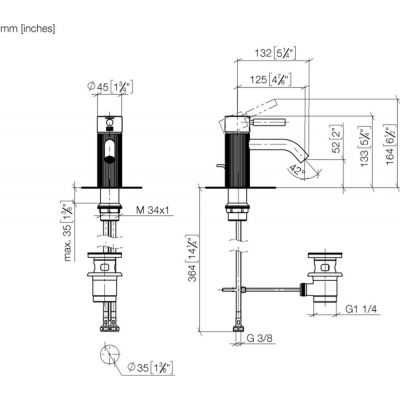 Dornbracht Meta 3350566006 bateria umywalkowa stojąca