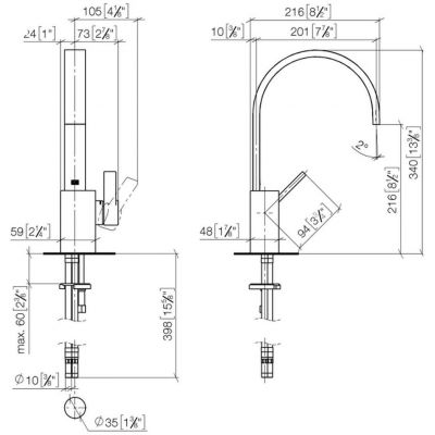 Dornbracht Mem 3352678200 bateria umywalkowa stojąca chrom