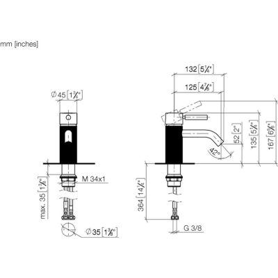 Dornbracht Meta 3352966019 bateria umywalkowa stojąca chrom
