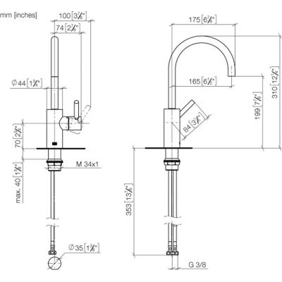 Dornbracht Meta 3356566106 bateria umywalkowa stojąca