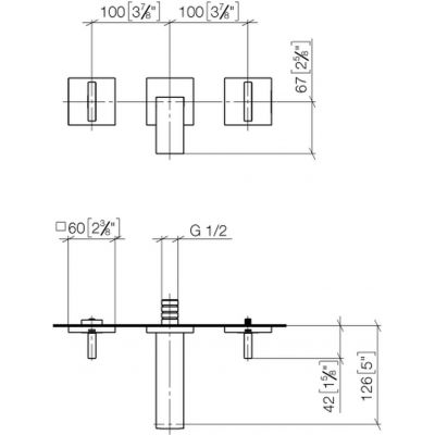 Dornbracht Mem 3670278200 bateria umywalkowa podtynkowa chrom