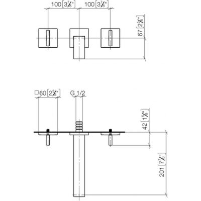 Dornbracht Mem 3671278200 bateria umywalkowa podtynkowa chrom