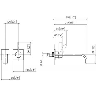 Dornbracht Mem 3686278200 bateria umywalkowa podtynkowa chrom