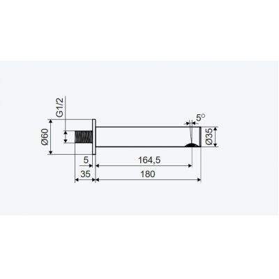 Wylewka do baterii wannowej złota AREX1225GB Excellent Pi