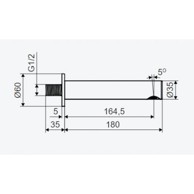 Wylewka do baterii wannowej biała AREX1225WH Excellent Pi