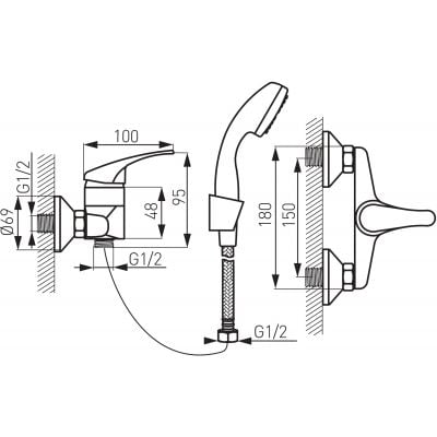 Ferro Basic BBC77 bateria prysznicowa