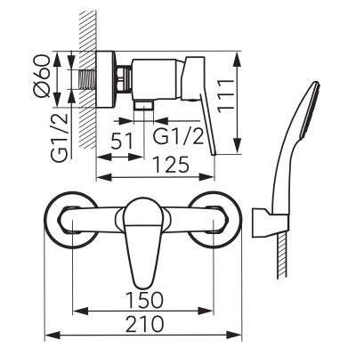 Ferro Isso BIS77 bateria prysznicowa