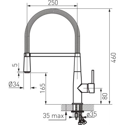 Bateria kuchenna stojąca chrom BNA4 Ferro Sonata