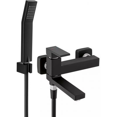 Bateria wannowo-prysznicowa ścienna czarna BZI11RBL Ferro Zicco