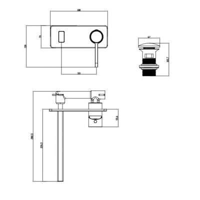 FDesign Zaffiro FD1ZFR3PA25 bateria umywalkowa