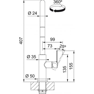 Bateria kuchenna stojąca czarna 1150728389 Franke Maris Slim J Pull-Out
