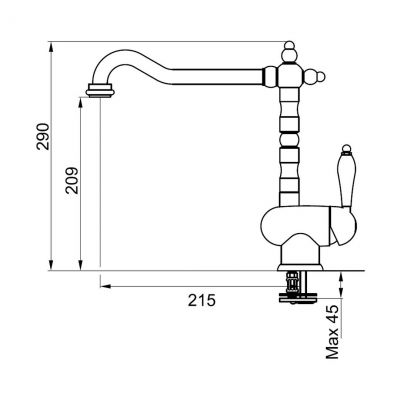 Franke Old England 1150028208 bateria kuchenna