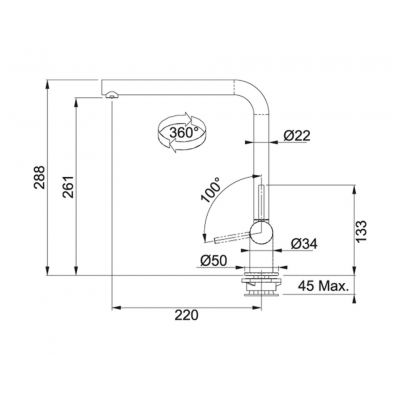 Franke Neptune 1150263158 bateria kuchenna