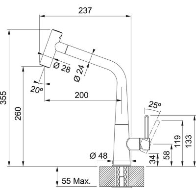 Franke Icon 1150625188 bateria kuchenna