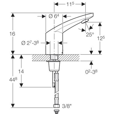 Geberit 185 116155211 bateria umywalkowa