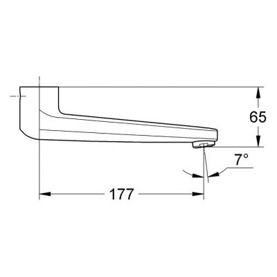 Wylewka do baterii wannowej starlight chrome 13270000 Grohe