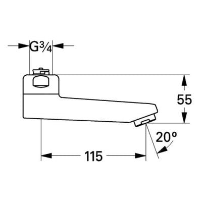 Wylewka do baterii umywalkowej starlight chrome 13461000 Grohe