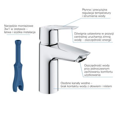 Bateria umywalkowa stojąca starlight chrome 23551002 Grohe Start