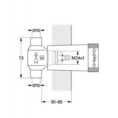 Element podtynkowy baterii 29801000 Grohe